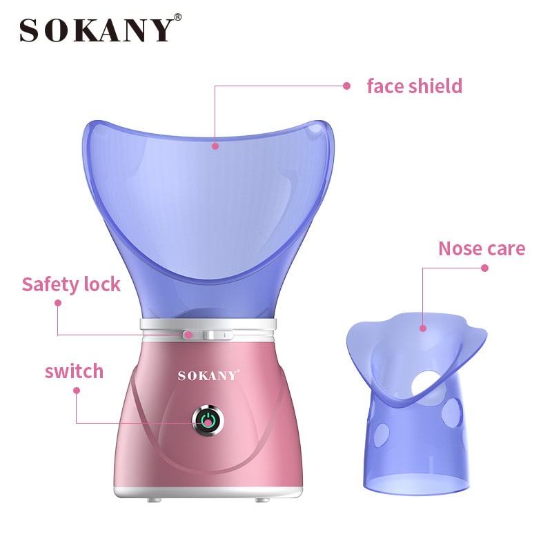 Face Spa Equipment Hot Steam Manual Nano Ionic Facial Steamer Sokany ZJ